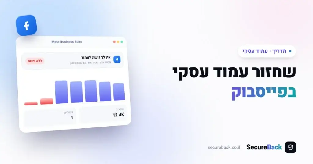 שחזור עמוד עסקי בפייסבוק שנפרץ או שאיבדתם גישה אליו