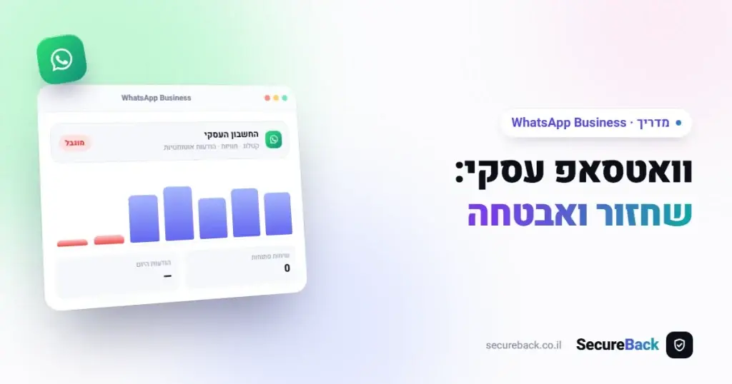 פתרונות סייבר לוואטסאפ עסקי: שחזור ואבטחה